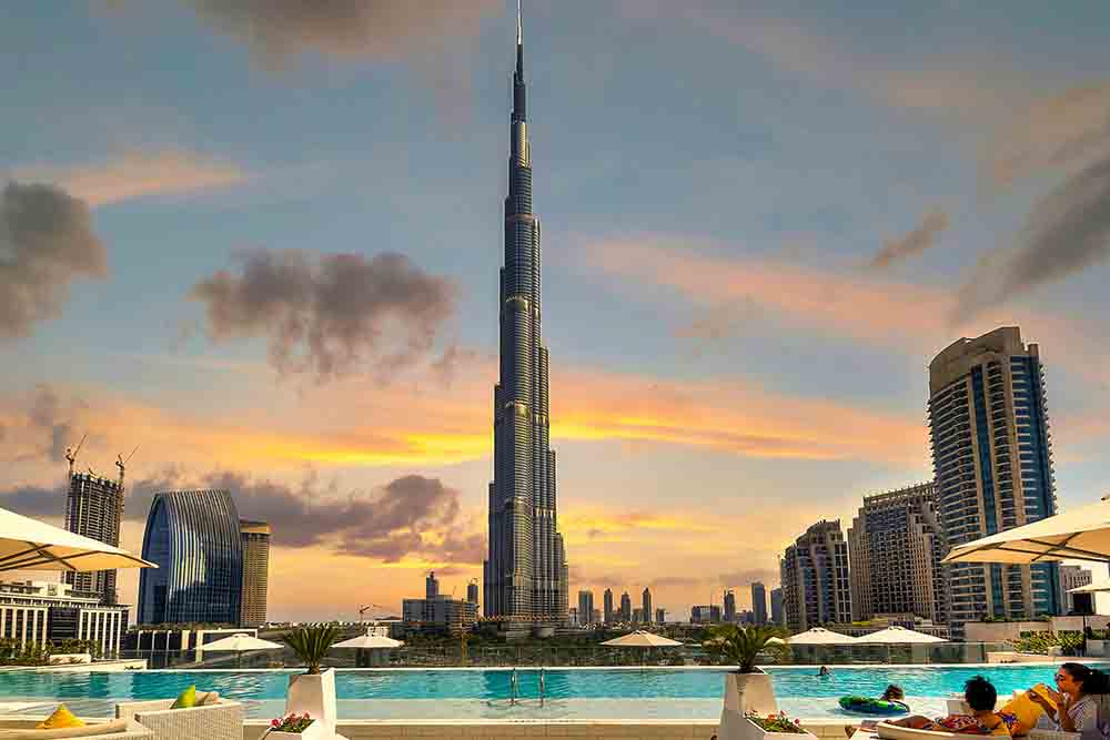 View of Burj Khalifa from dubai silicon oasis