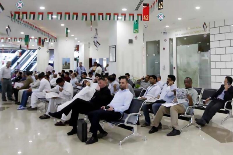 People waiting in the waiting area 