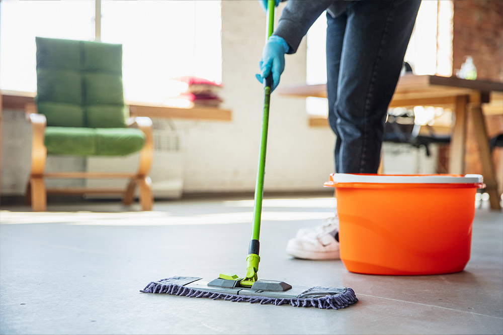 Always sanitise your floors with eco-friendly products