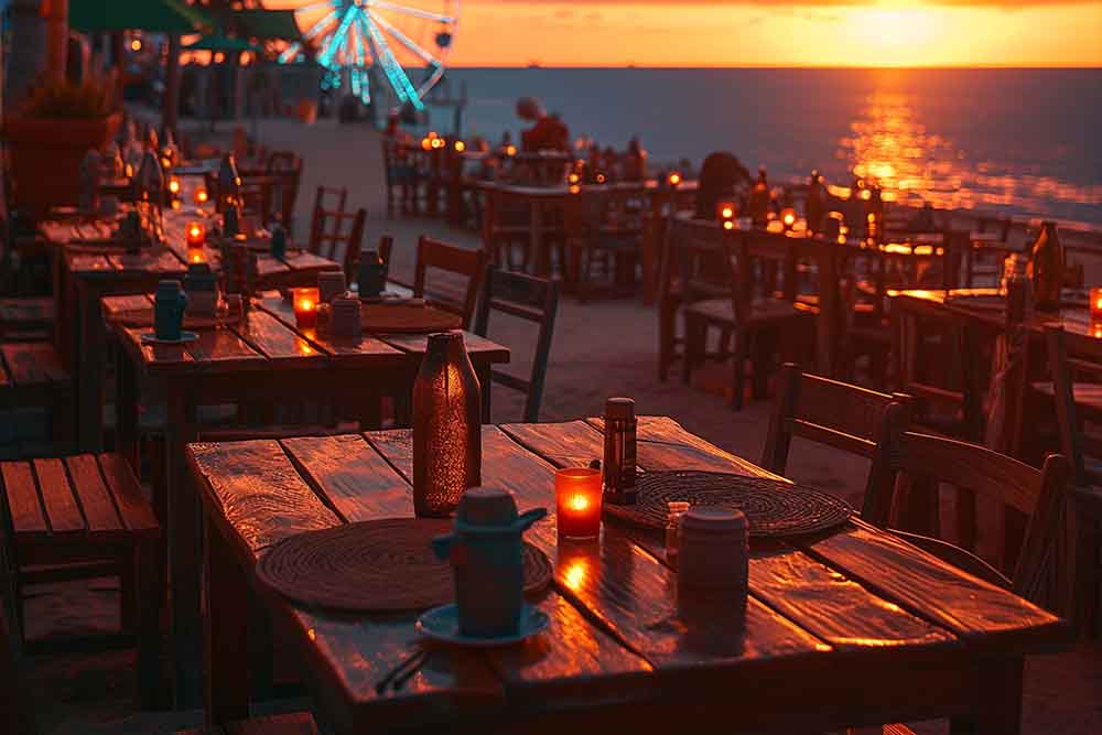 Dine Japanese food by the sea