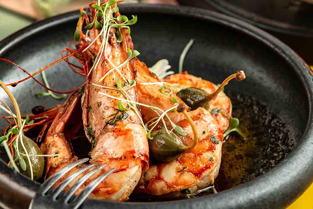 The sizzling seafood dish at Abu Dhabi seafood restaurant