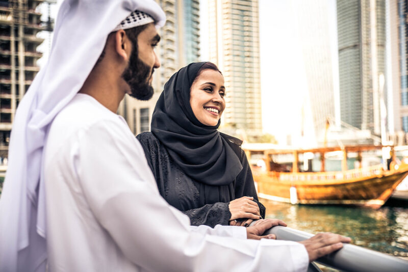 Couple enjoying in Dubai 