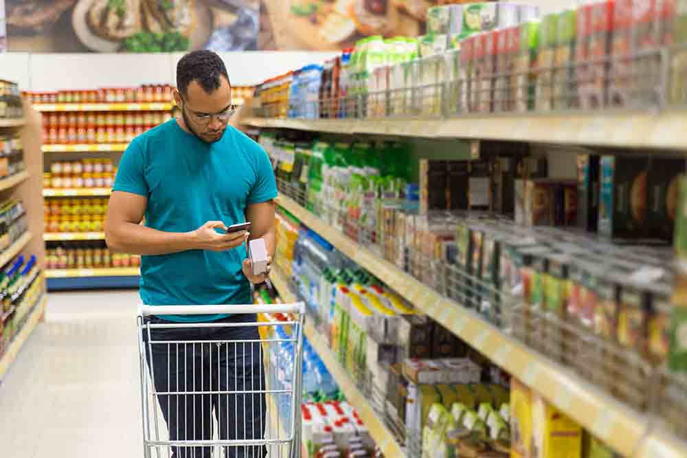 range of products to shop at the market