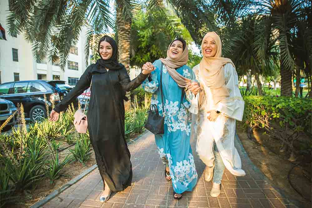 Women enjoying together in a park 