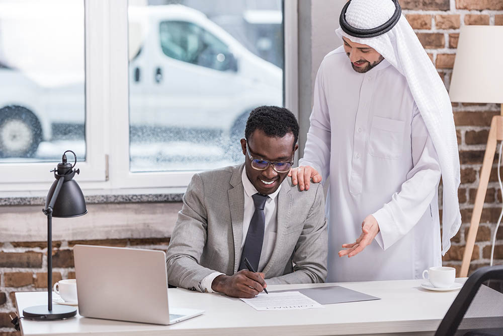 A man getting ejari registration for co-occupants in Dubai