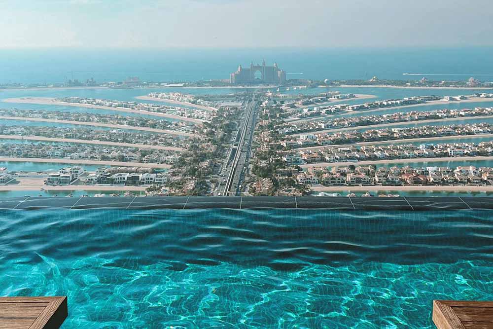 Aerial view of Palm Dubai