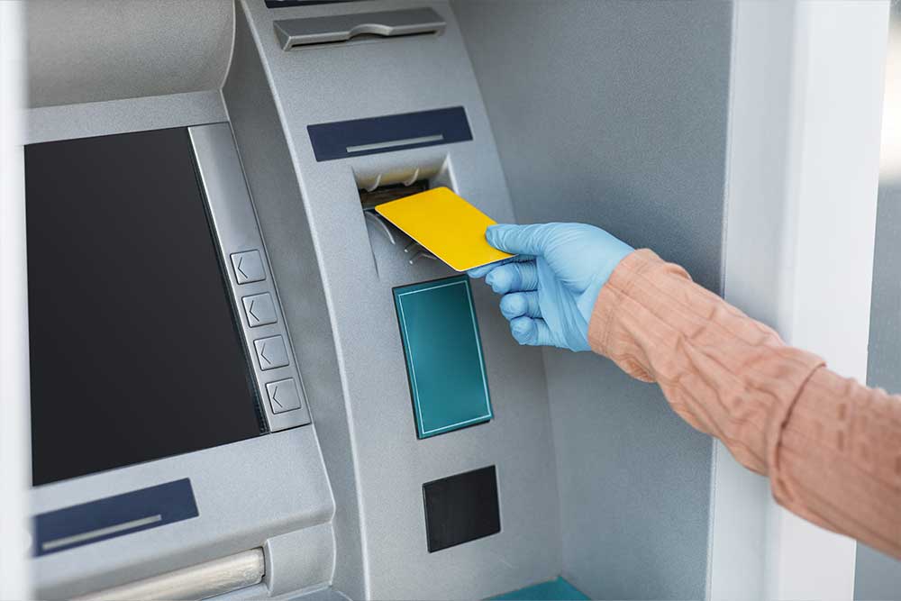 Withdrawing money from UAE ATM machine