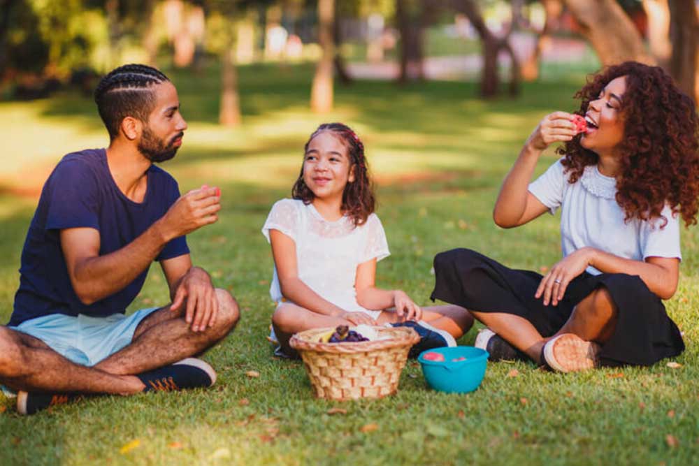 Family enjoying in the park