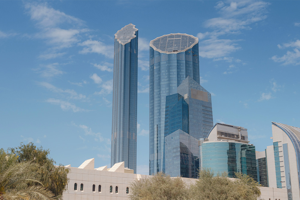 Tall buildings of Future Towers in Sharjah