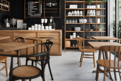 Cosy interior of a top coffee shop in Abu Dhabi