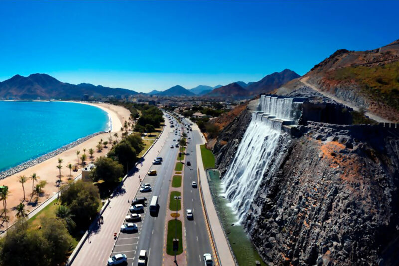 A roadway to Khorfakkan