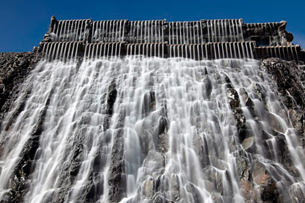 A view of waterfalls at Khorfakkan 