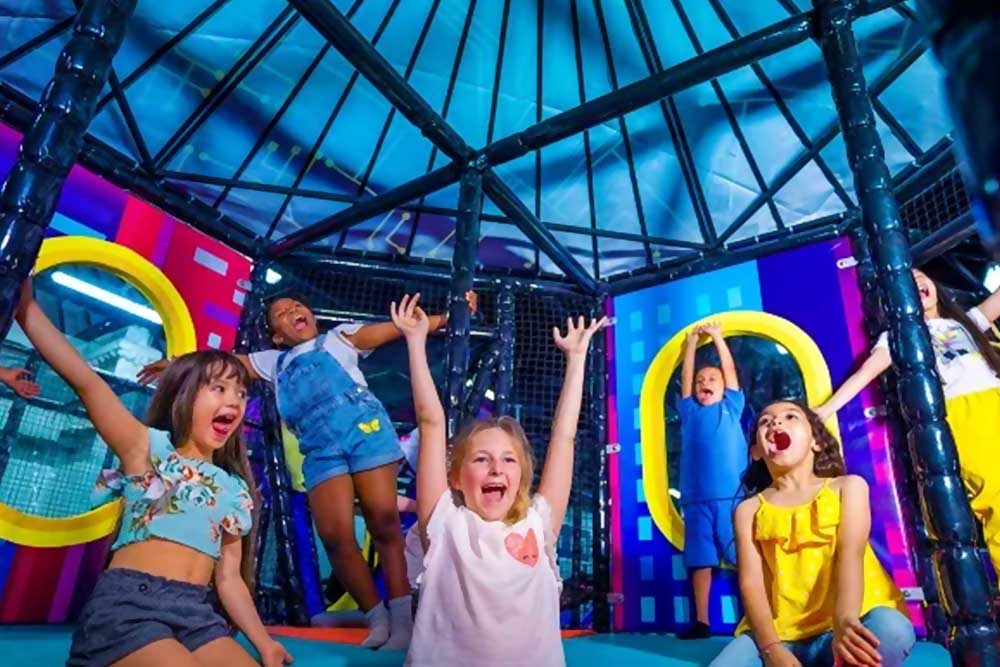 Kids having fun at Neon Galaxy park