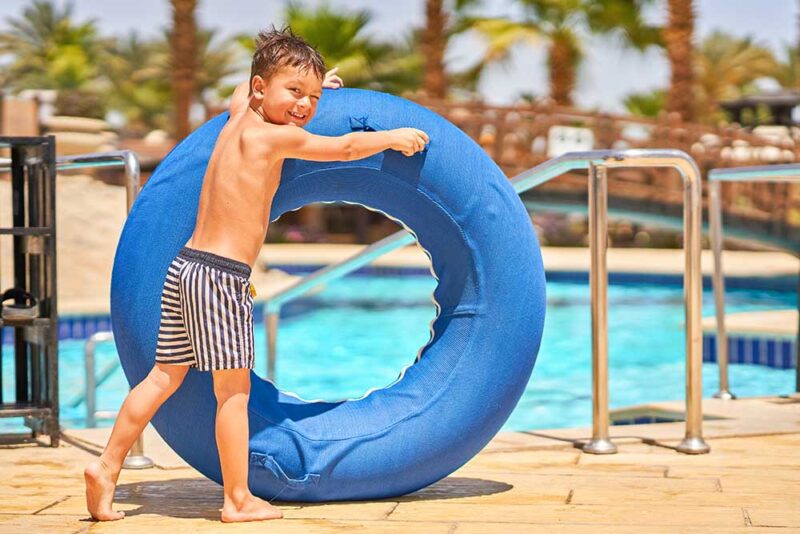 Splashing in Yas Waterworld