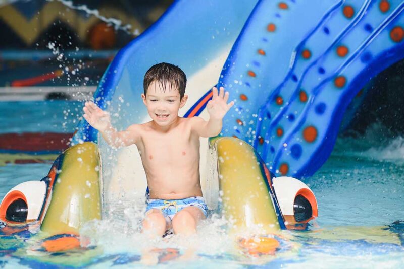 Water slides at Abu Dhabi Waterpark 