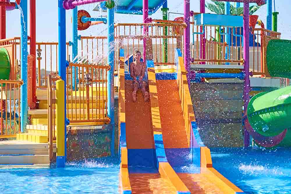 Pools and slides in Abu Dhabi waterpark