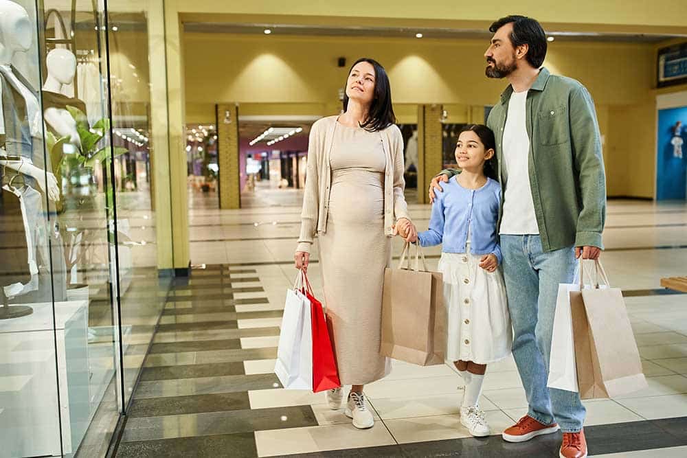 Family shopping in Dubai