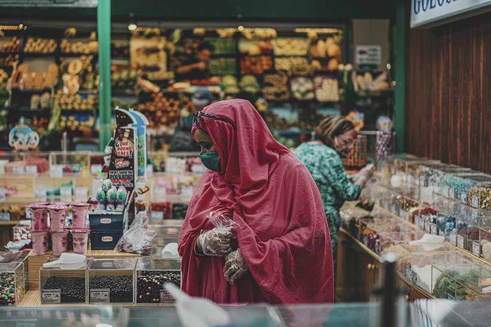 Woman shopping for jewellery