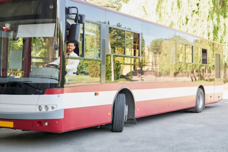 Driver Driving a bus