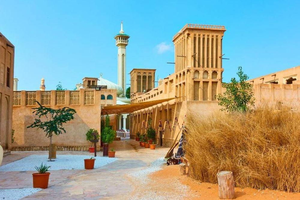 Beige Museum building in Dubai 