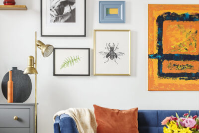 Creating a gallery wall with photographs and paintings