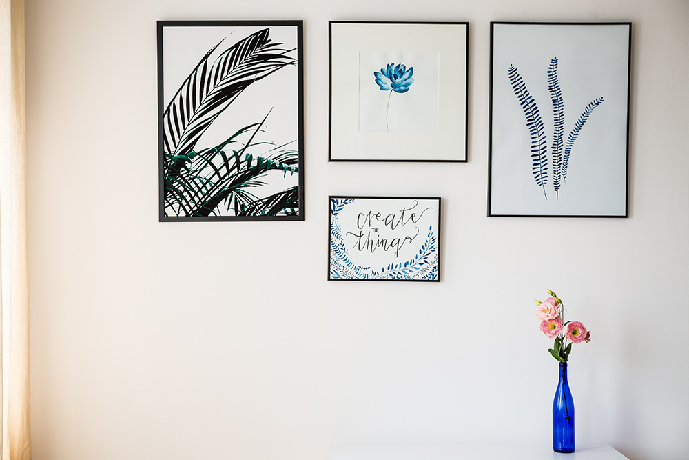 Compliment Art with Lighting and Decor