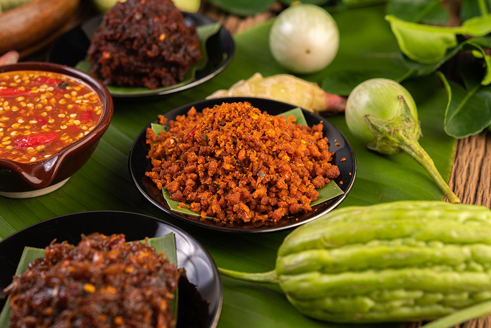 Vegetable with some traditional kerala gravies at kerala restaurants in ras al khaimah