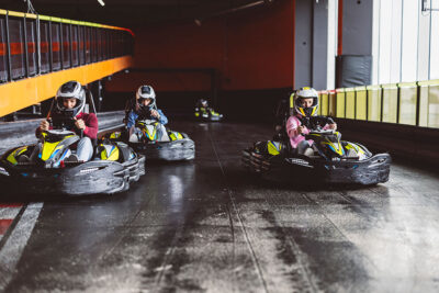 Cars on race track in Abu Dhabi