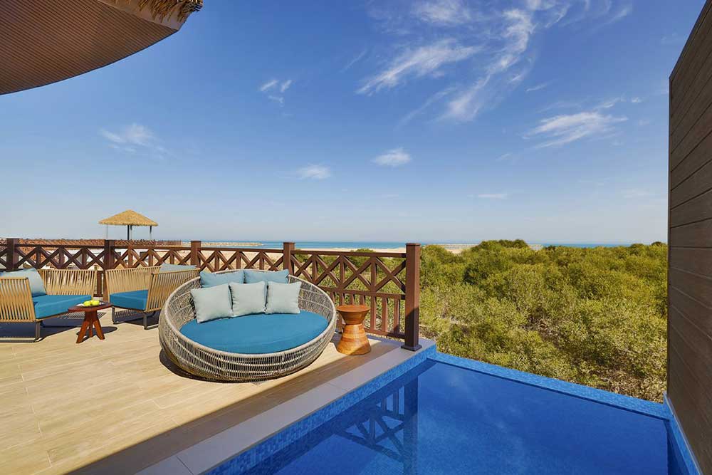  Infinity pool with a couch. RAK, UAE 