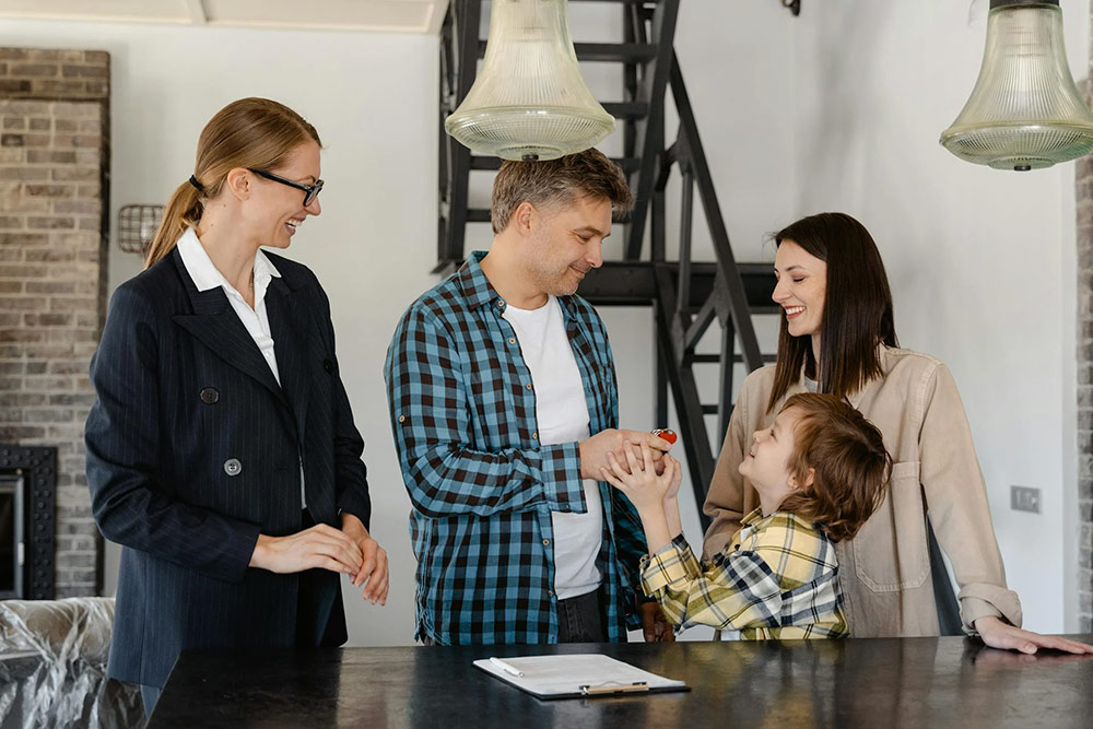 A Family with a Real Estate Agent 