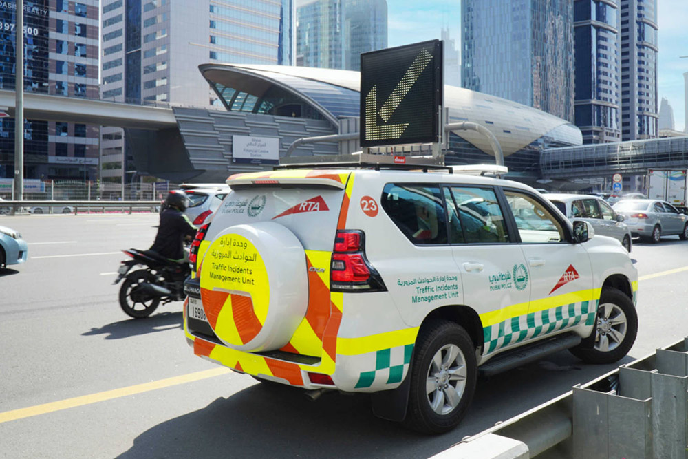 Traffic police car in Dubai