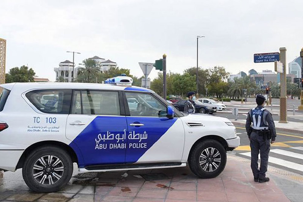 Traffic police car in Abu Dhabi