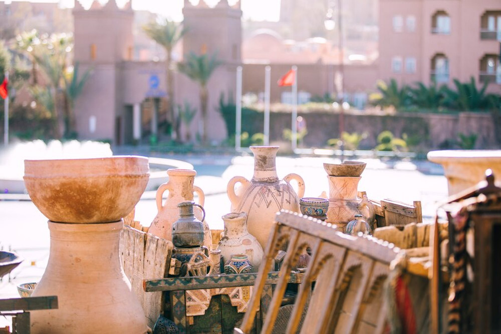 People in Courtyard