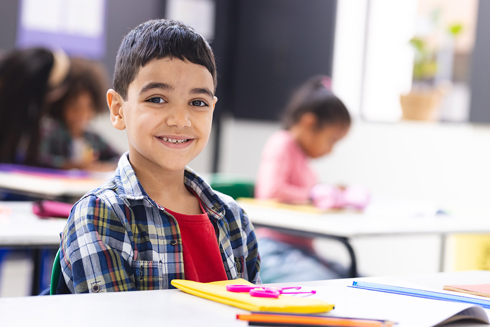 A happy kid in a well-facilitated UAE school