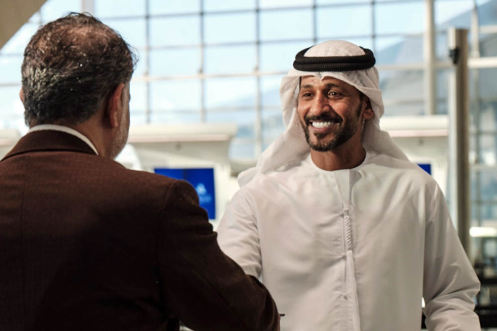  passenger at airport looking for hotels in abu dhabi