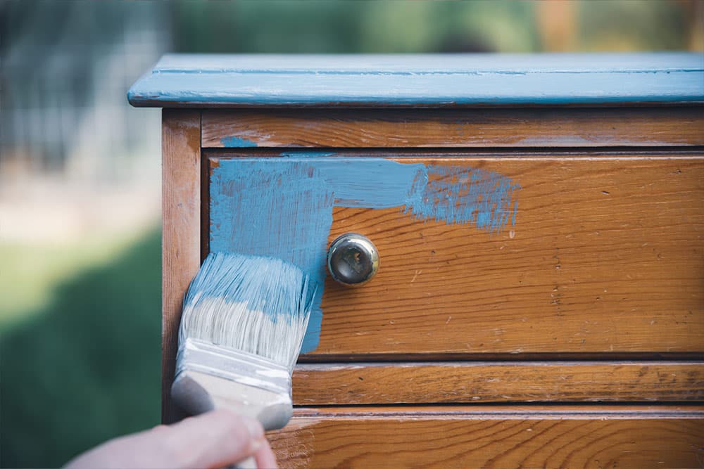 A side table renovated by painting.