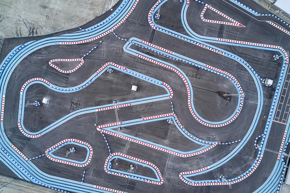 A wide RAK track for go-karting