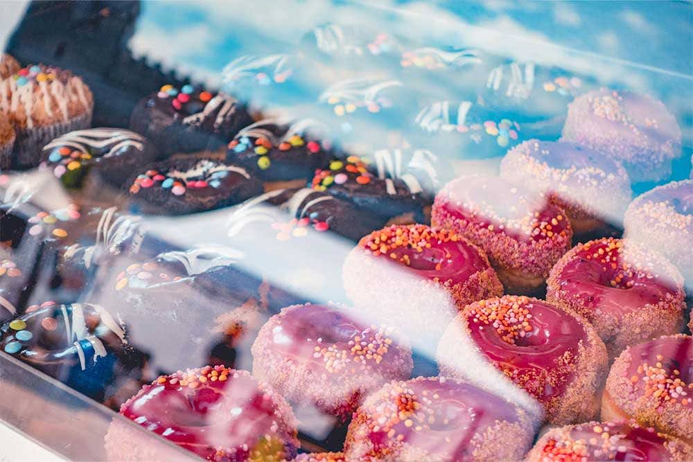 Variety of sweets at a bakery in Dubai 