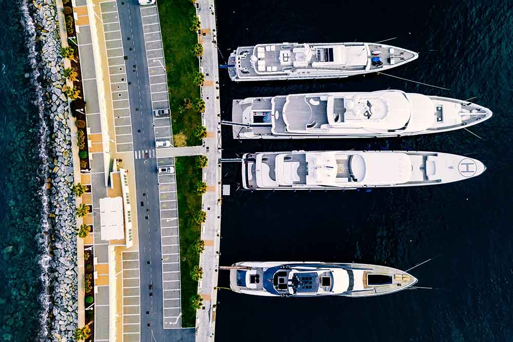 yachts in a berth