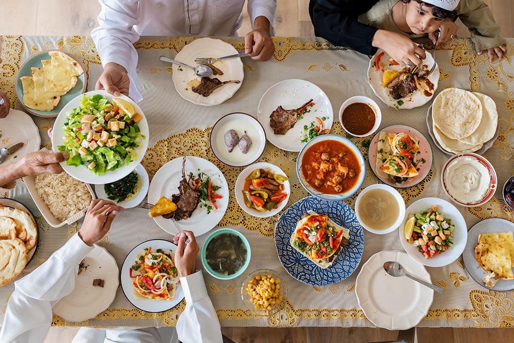 Grand lunch at a restaurant