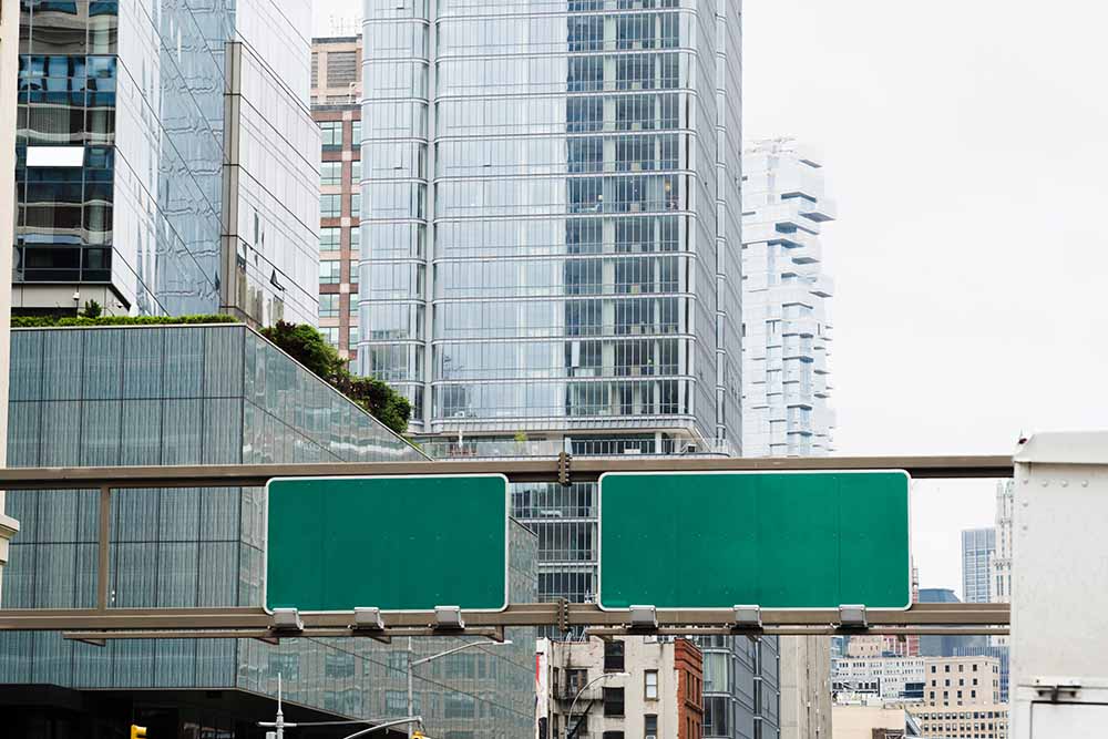 Running advertisement on billboards in Abu Dhabi