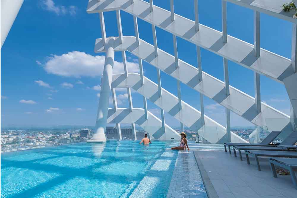 Aura skypool deck in Dubai