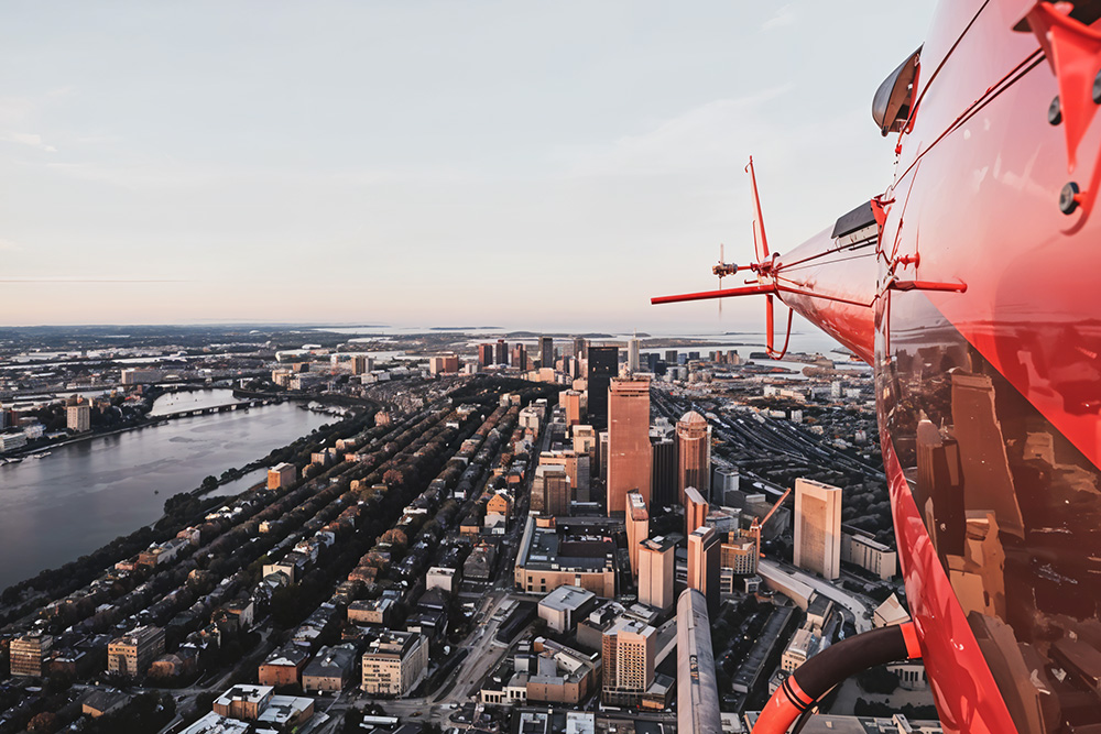 City’s view from Helicopter 