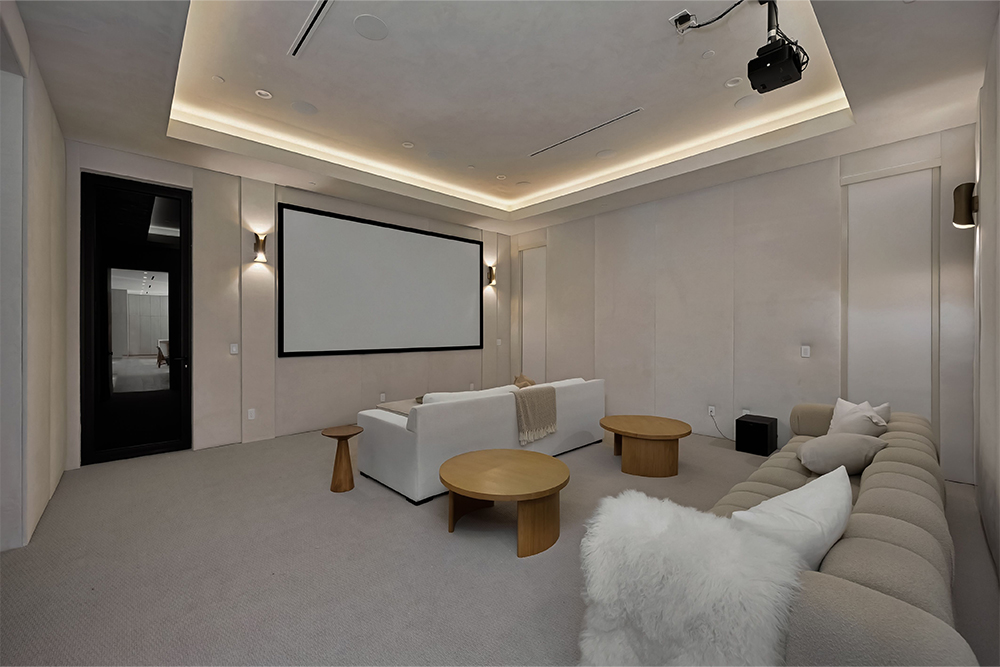 a cosy setup of home cinema in Abu Dhabi 