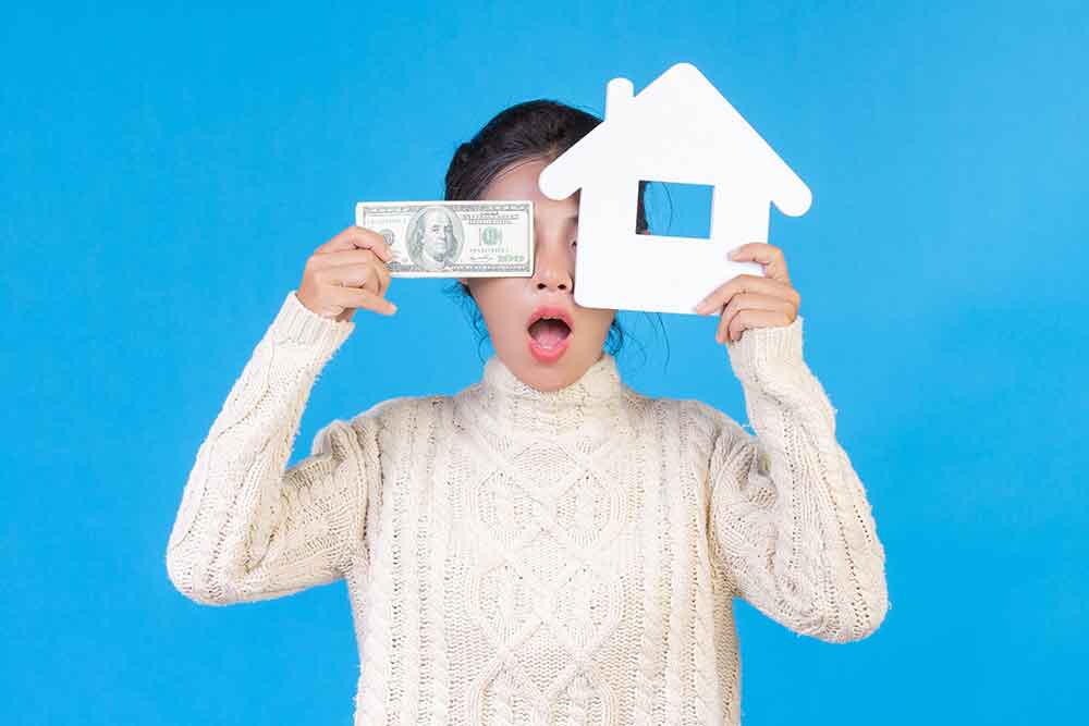 Girl with a house and money