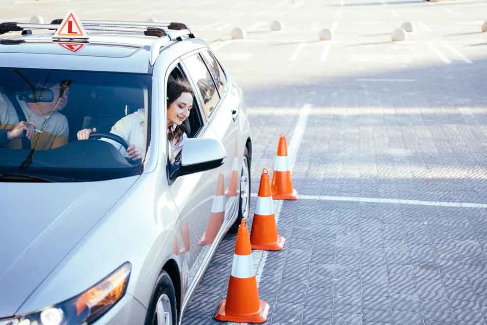 instructor during a strict driving test