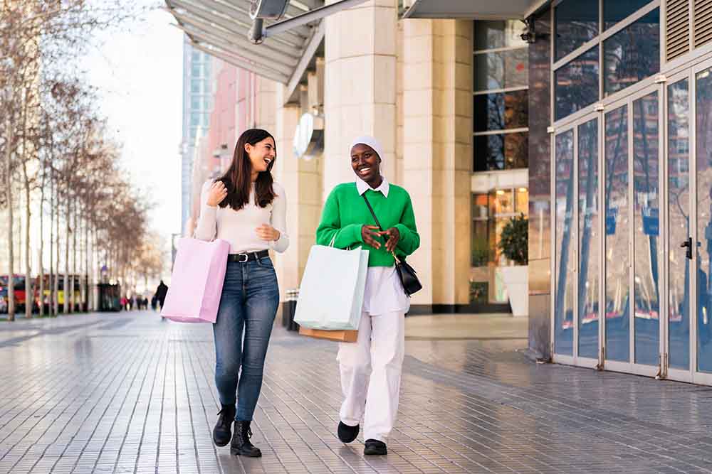 Women going for shopping