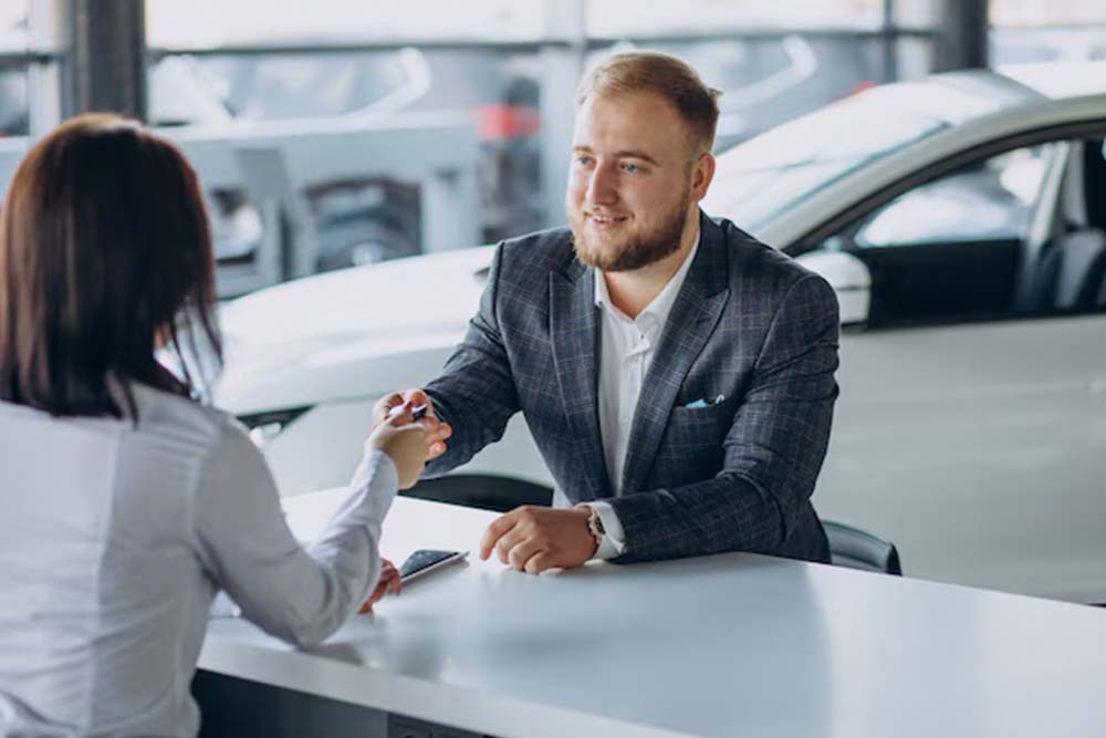 Man buying a car