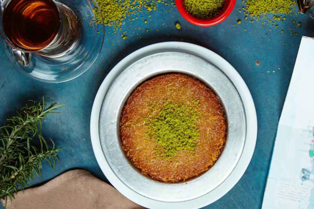 Kunafa with Pistachio Garnishing 