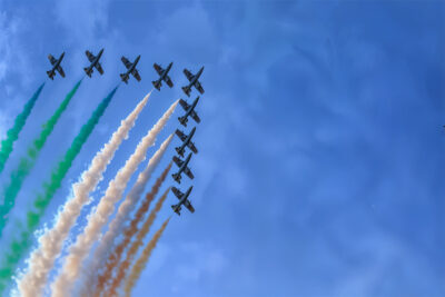 Aircrafts showing colours